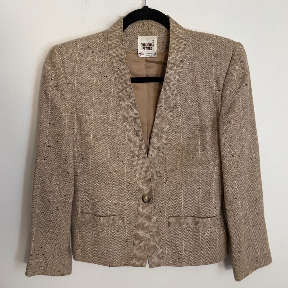 Suburban Petites Vintage Tweed Blazer size 6